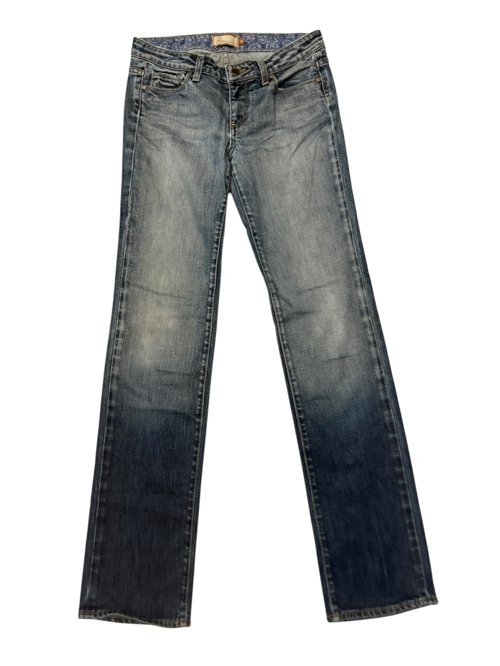 Vintage Y2K PAIGE Premium Denim Melrose Straight Leg Low Rise Jeans Size 28